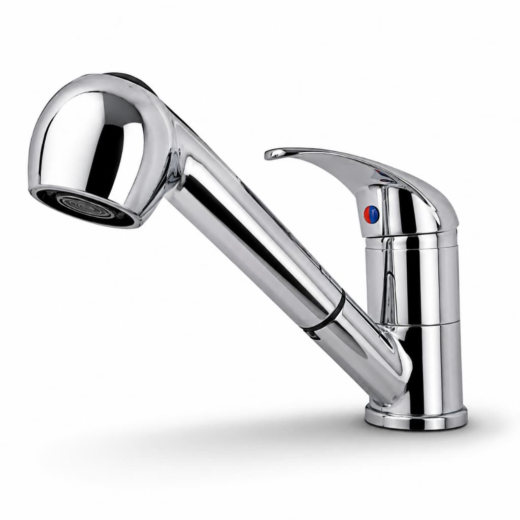 Torneira ducha com mangueira 1,10m monocomando quente e frio aço inox