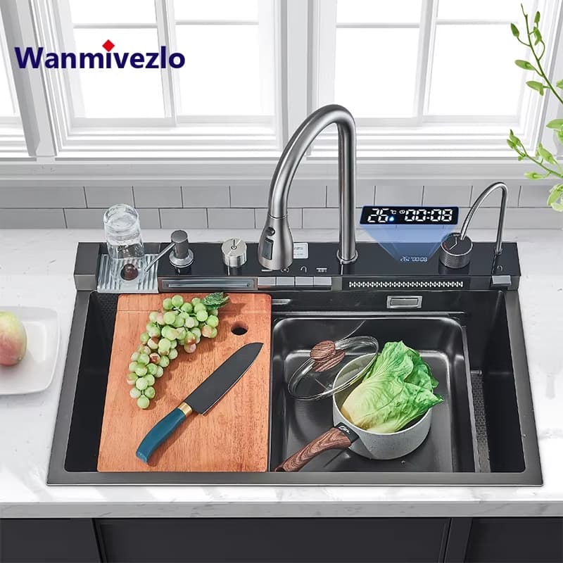 Kit Cuba Cozinha Gourmet Completa Inox com Torneira e Controle de Temperatura