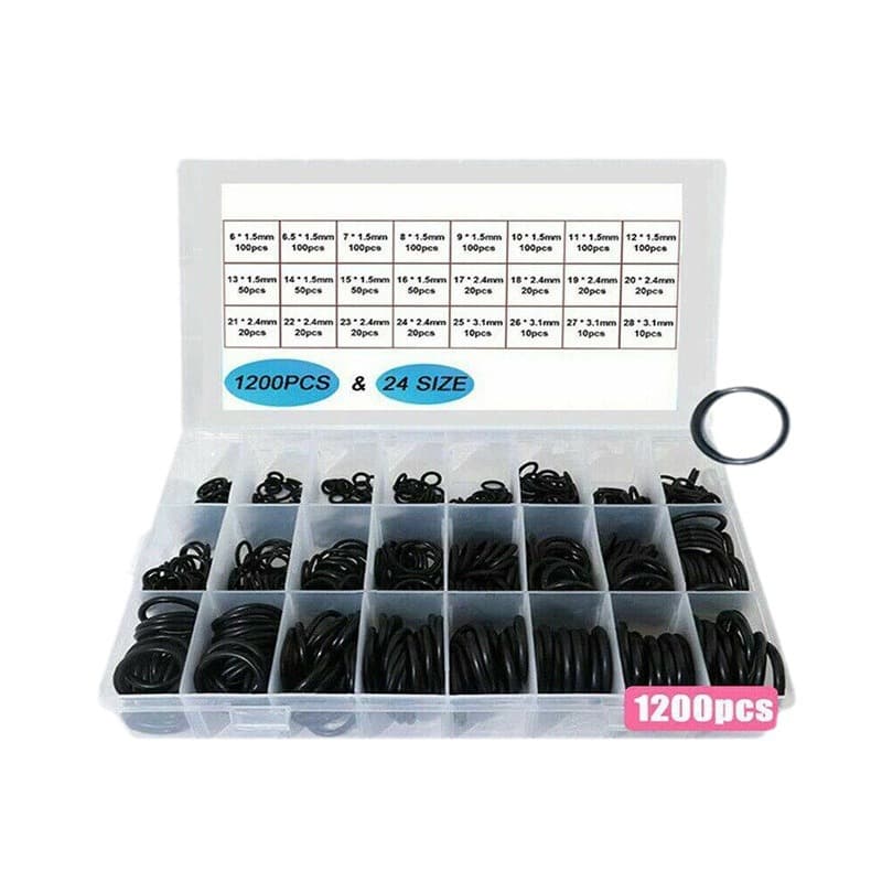1200 Pcs Sortido Com Caixa Kit Anéis De Vedação Para Torneira Anel De Vedação Junta De Borracha O-Ring