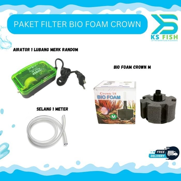Pacote De Filtro De Aquário Aerador Amara + Bio Foam s + Mangueira Aeradora