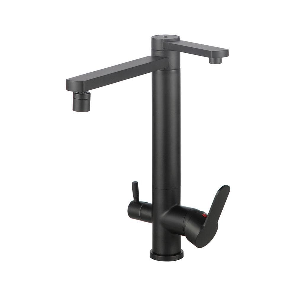 Torneira Para Cozinha Gourmet Misturador Monocomando Com Saída Para Filtro Indaiá Pingoo - Preto Fosco