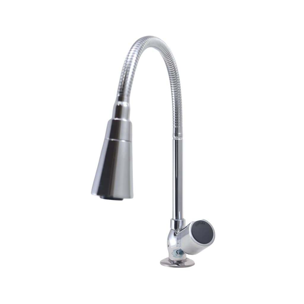 Torneira gourmet aço inoxidável duplo jato mesa cozinha