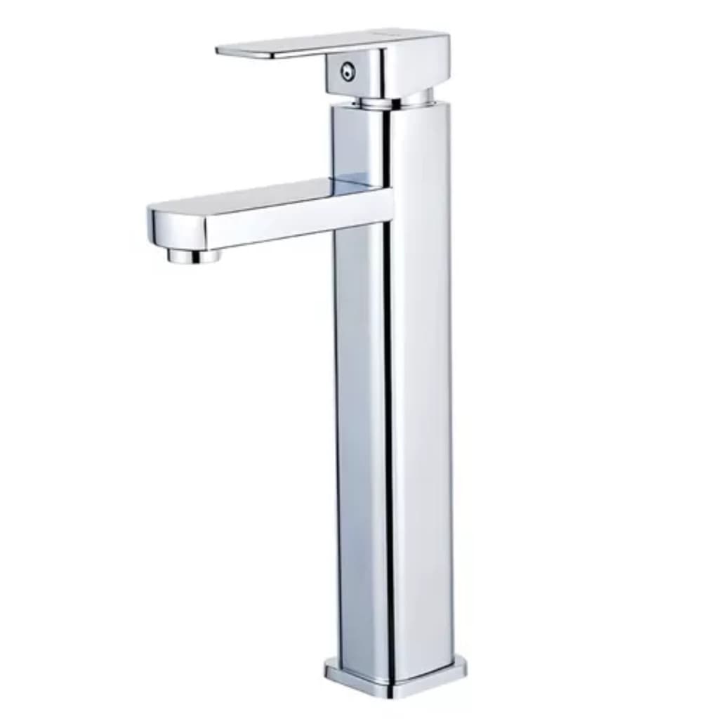 Torneira Cromada Misturador Alta Banheiro Lavabo Monocomando Bica Alta