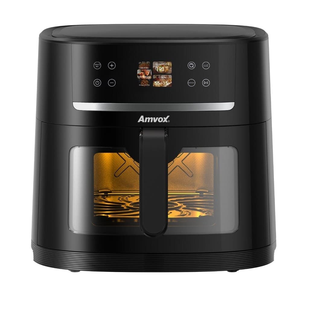 Air Fryer fritadeira de ar com Inteligência Artificial 8L 1700W Amvox ARF 1480 Digital Black