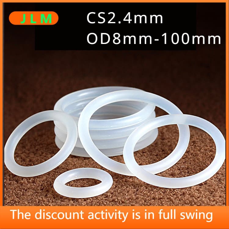 (((JLMA4) [CS2.4mm * Od8mm-100mm] O-Ring de borracha de Silicone, junta, resistente a altas temperaturas, anel de borracha, anel de vedação à prova d'água