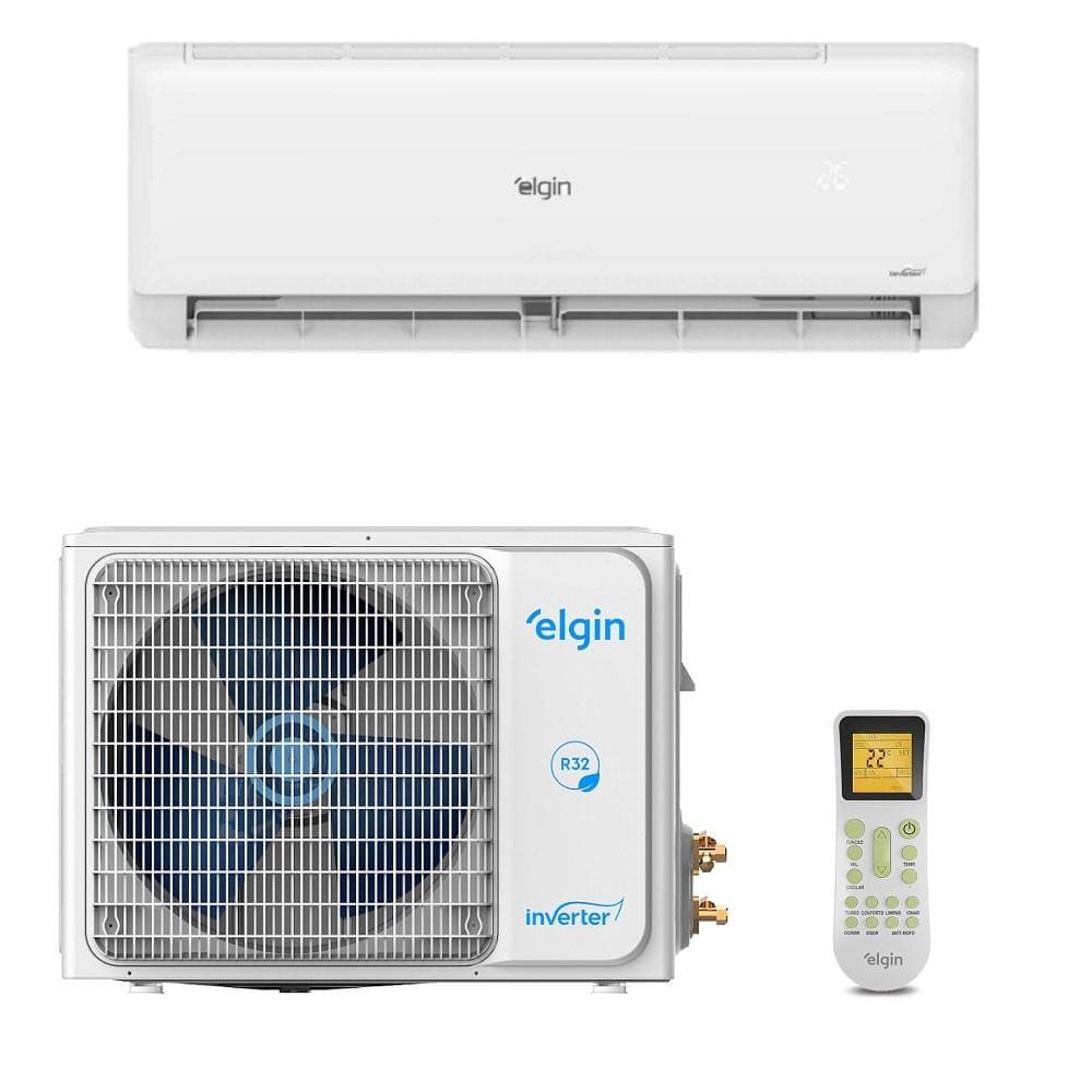 Ar Condicionado Split Elgin Hi Wall Eco Inverter II 24.000 BTU/h Frio Monofásico Branco 45HJFI24C2WC/45HJFE24C2CC - 220V