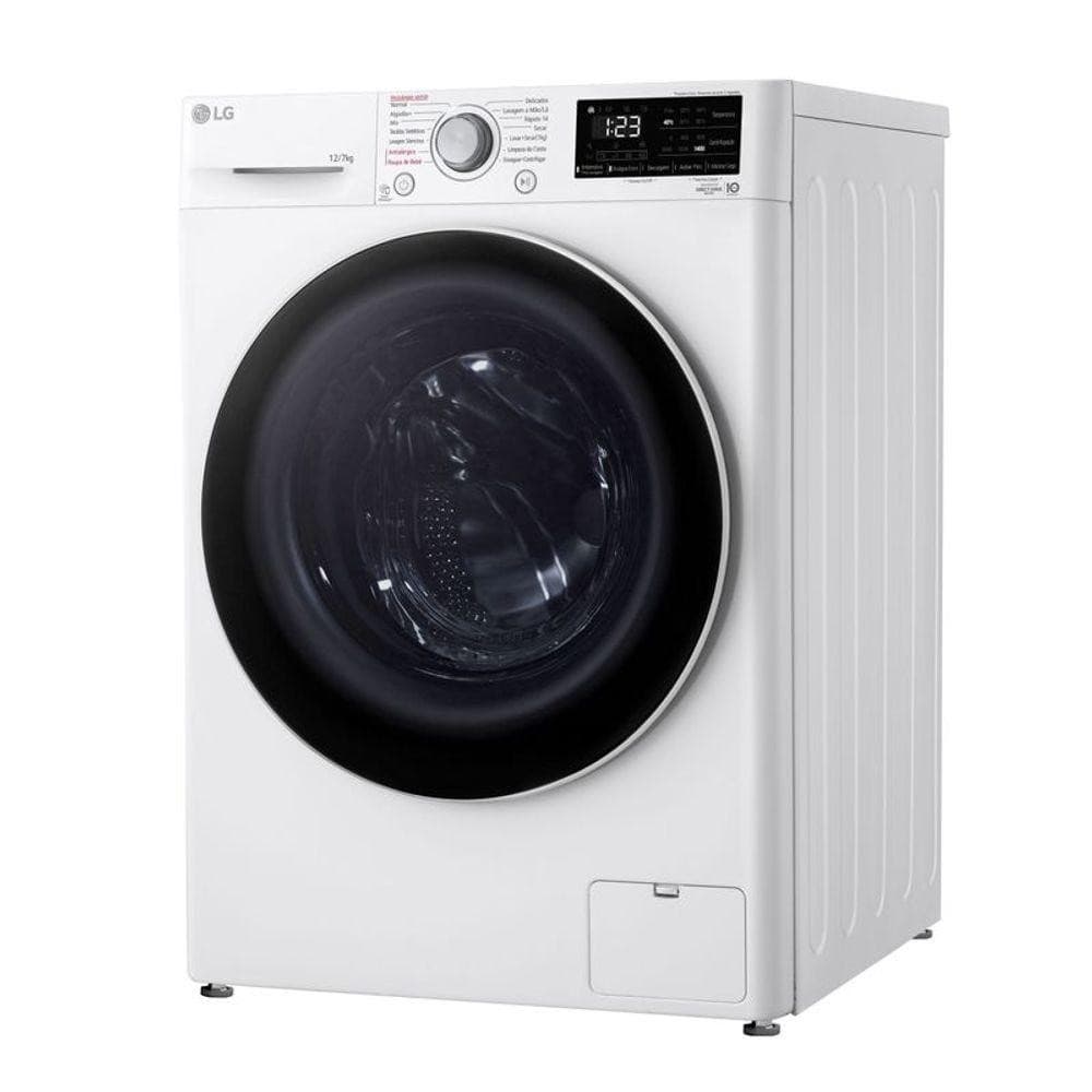 Lava e Seca Smart LG VC5 12kg Branca Com Inteligência Artificial AIDD CV3012WC5 110V