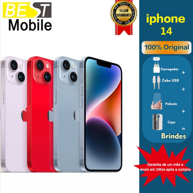 Celular Iphone 14/ 14 PLUS/14 Pro/ 14 Pro Max 128gb/ 256gb 100% Original Com Garantia-Vitrine