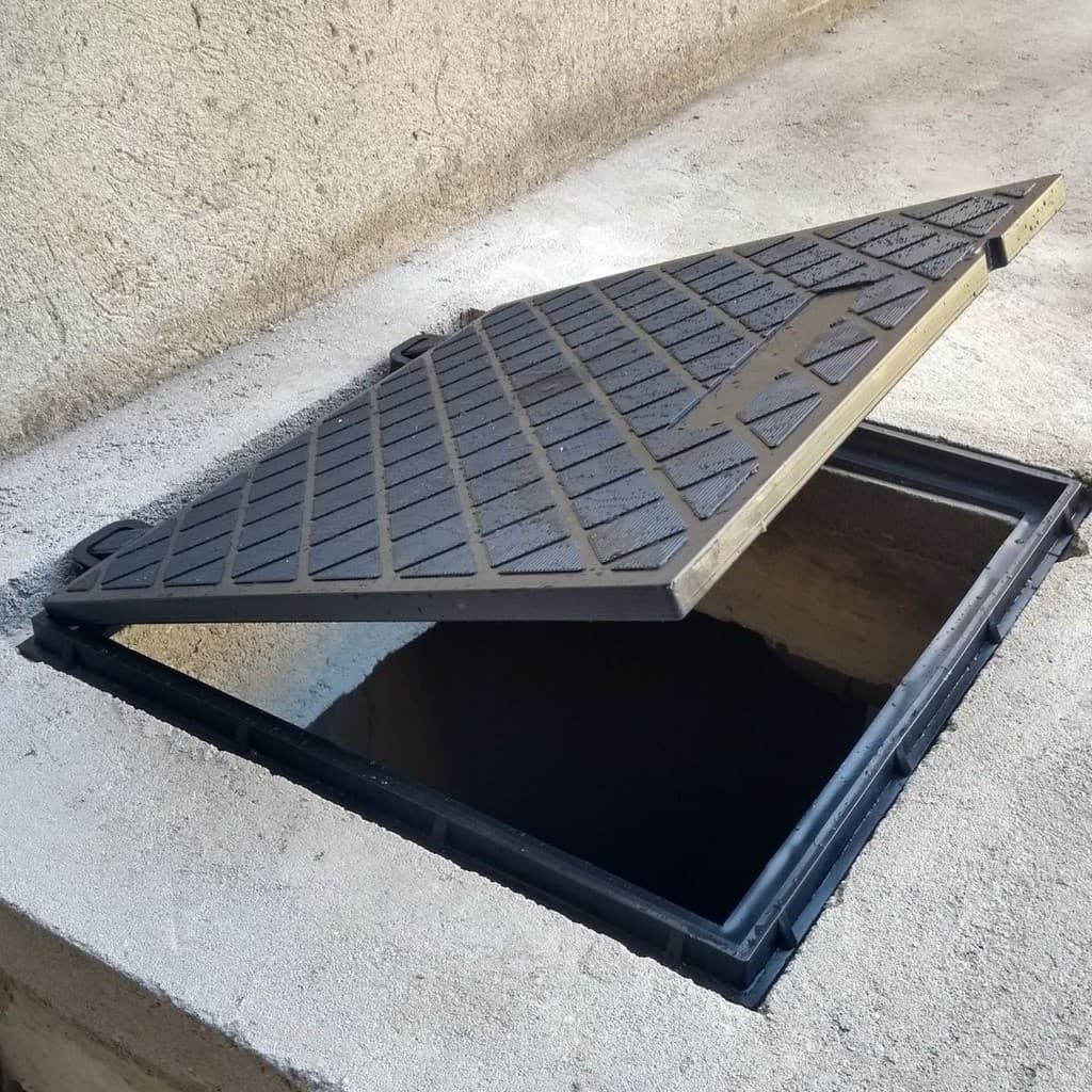 Tampa de Cisterna Esgoto Polipropileno 60x60 cm Aberta