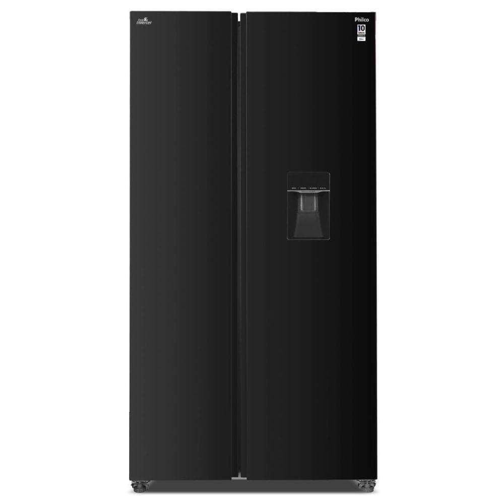 Geladeira Side by Side Philco 434L Inverter Frost Free PRF43A Preta