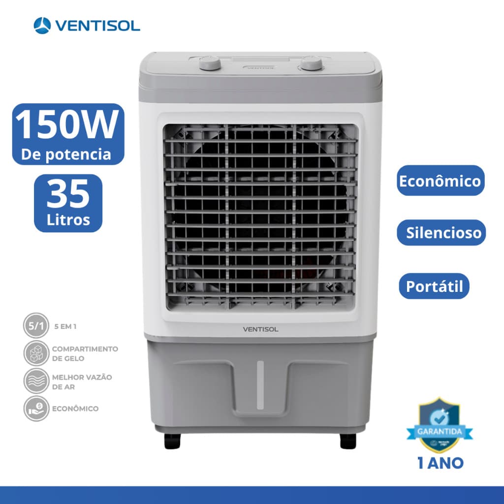 Climatizador Ar Ventisol Frio Portátil 35 Litros 127v/220v Econômico