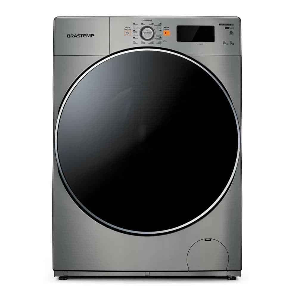 Lava e Seca Brastemp BNQ10AS 10,1Kg/6Kg Prata