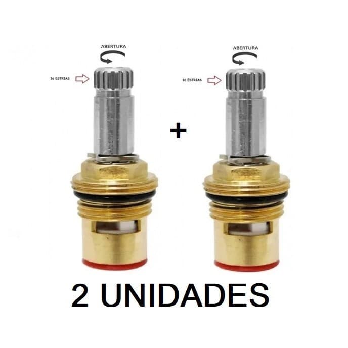 2 Reparo Torneira Cartucho Ceramico Cabeçote M18 1/4 De Volta