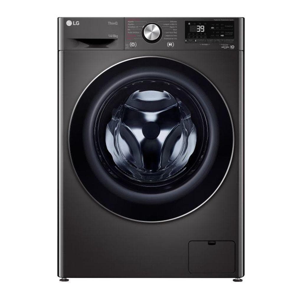 Lava e Seca Smart LG VC2 14kg Aço Escovado Preto com Inteligência Artificial AIDDTM CV9014BC2 127V