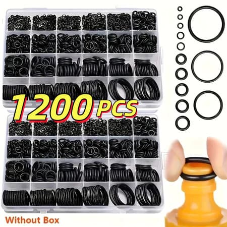 1200 Pcs Anel De Vedação Junta De Borracha O-Ring Sortido Com Caixa Kit Anéis De Vedação Para Torneira
