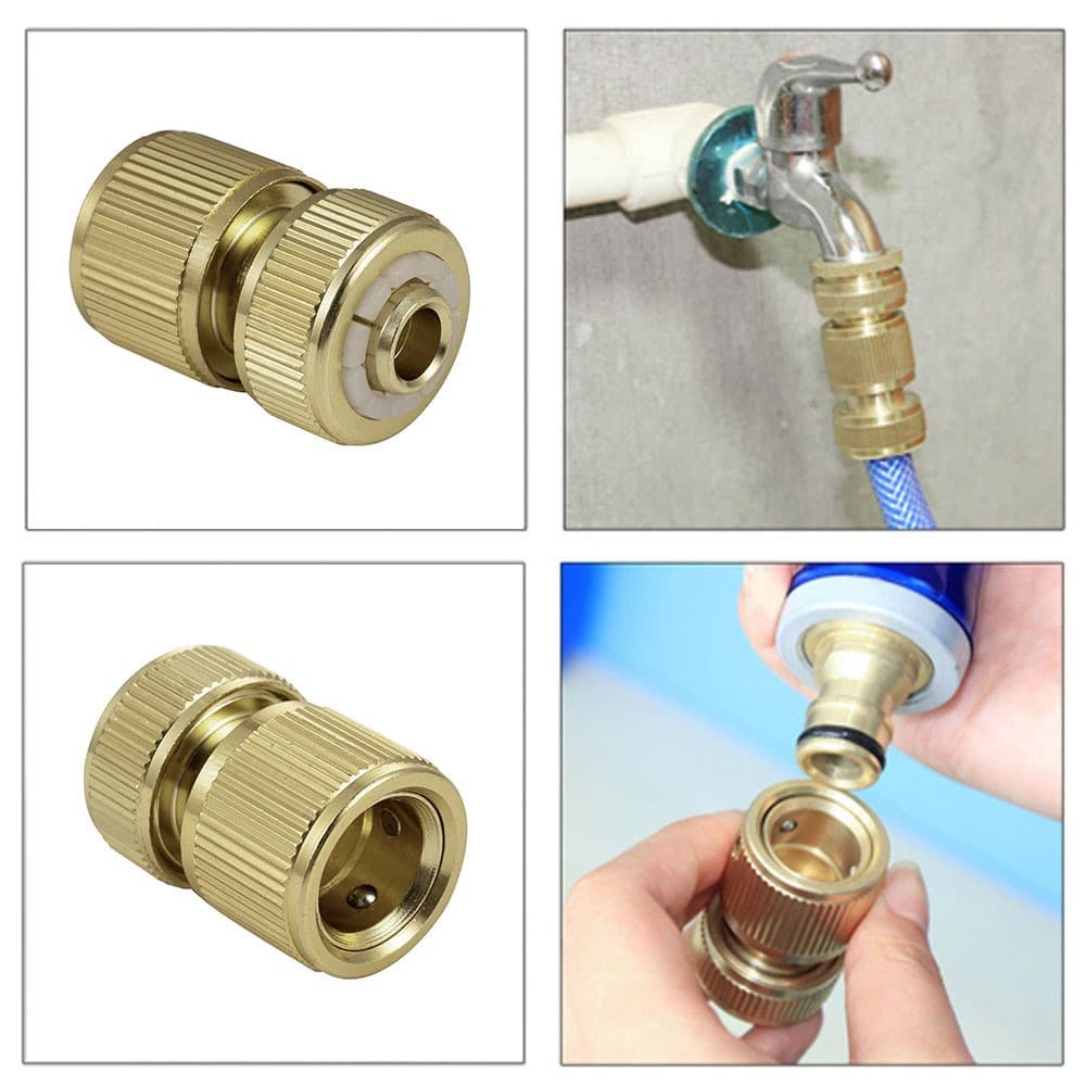 Conector De Mangueira De Latão De 1/2 Polegada Aspersor Adaptador De Torneira De Água De Jardim