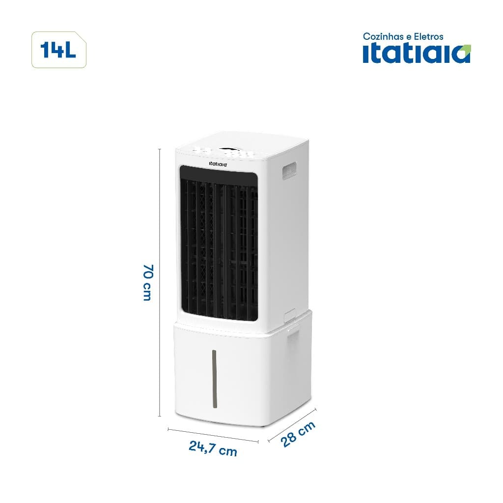 Climatizador Itatiaia 14 Litros 65W ❄️💧 4 em 1 Econômico e Potente para Casa e Escritório