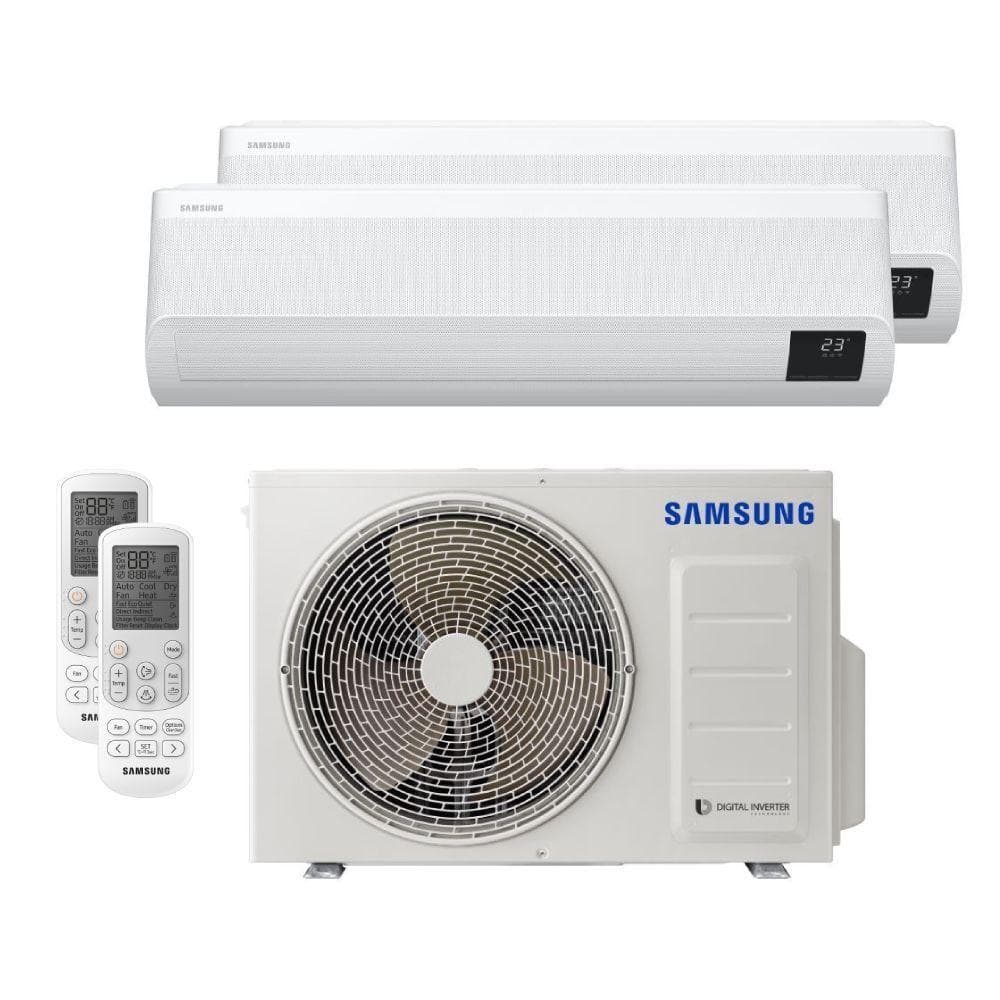 Ar Condicionado Multi Bi Split Samsung Wind Free 18000 BTUs (2x12000) Quente e Frio Inverter R410 220V (AJ050AXJ2KH/AZ)