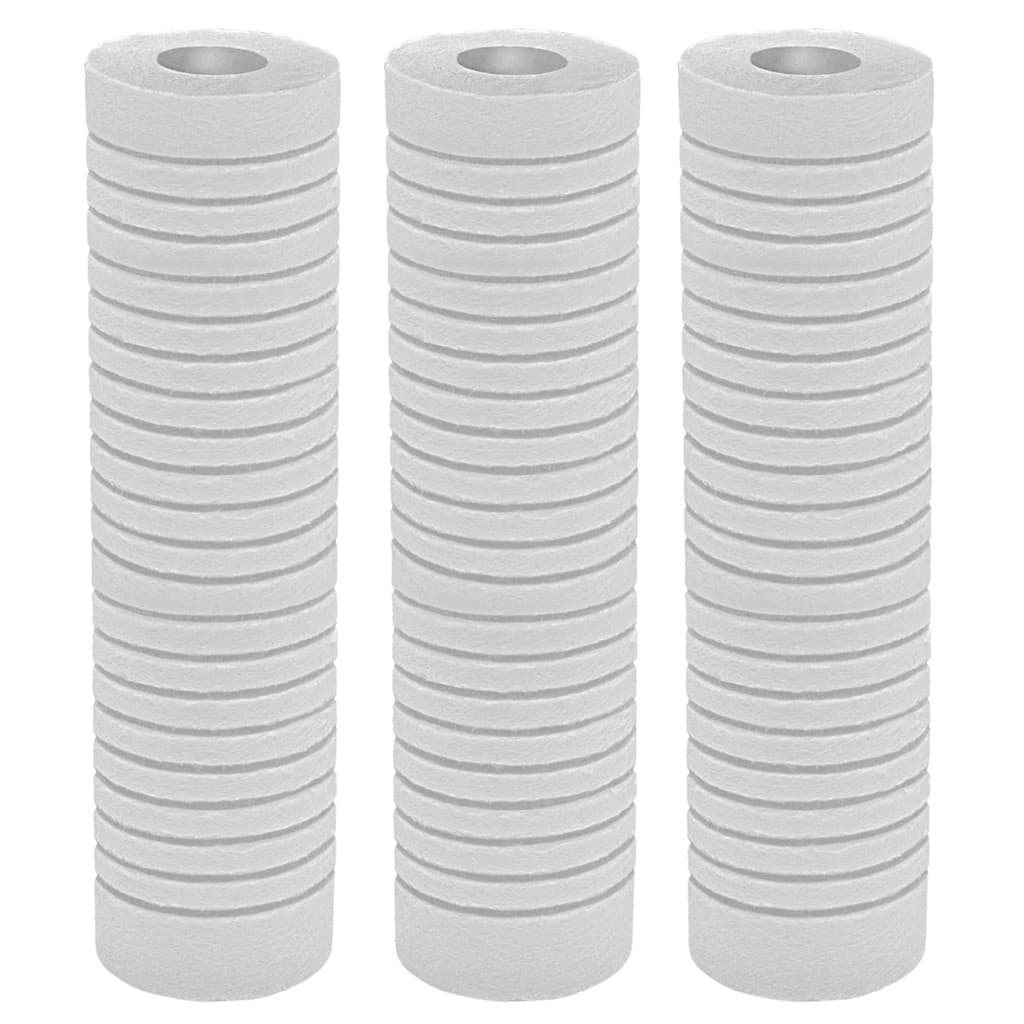 Kit 3 Refil Cartucho Filtro PP Ranhurado 9 3/4 Caixa D'Água