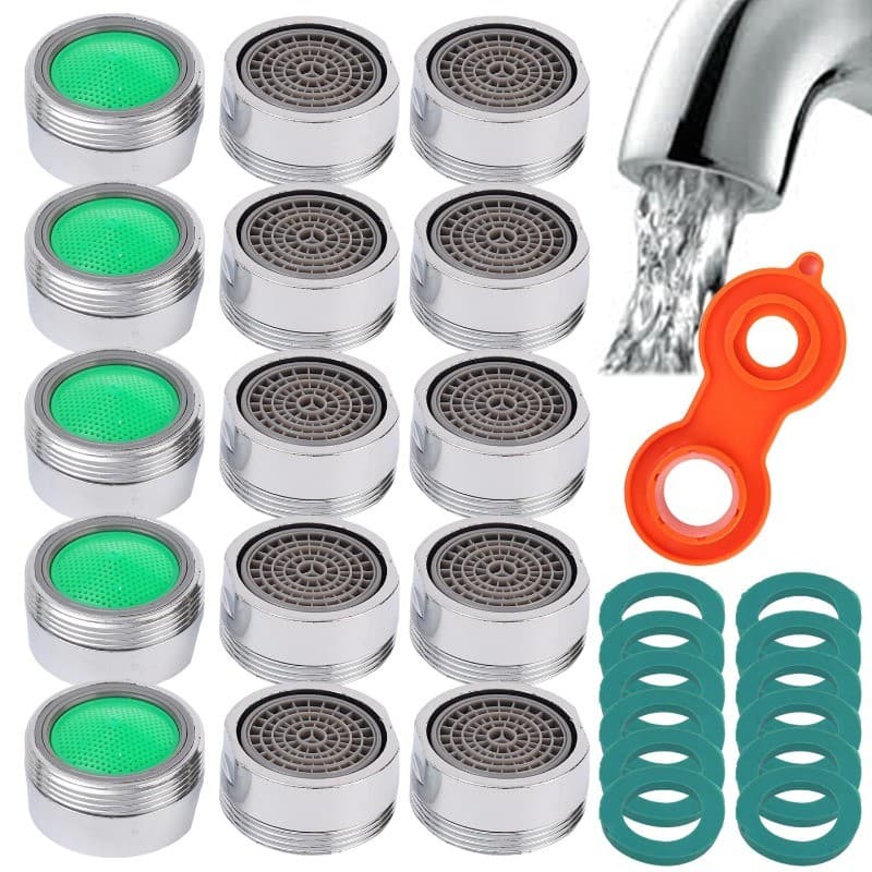 1/2/3 Conjuntos De Conjunto De Aerador De Torneira Universal De 24 Mm-Aeradores Com Inserção De Peças De Filtros-Bico De