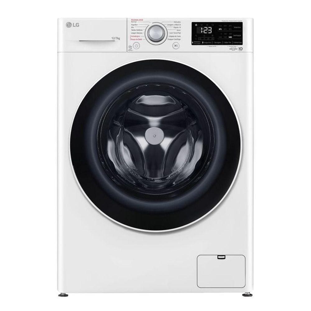 Lava e Seca Smart LG VC5 12kg Branca Com Inteligência Artificial AIDD CV3012WC5 110V