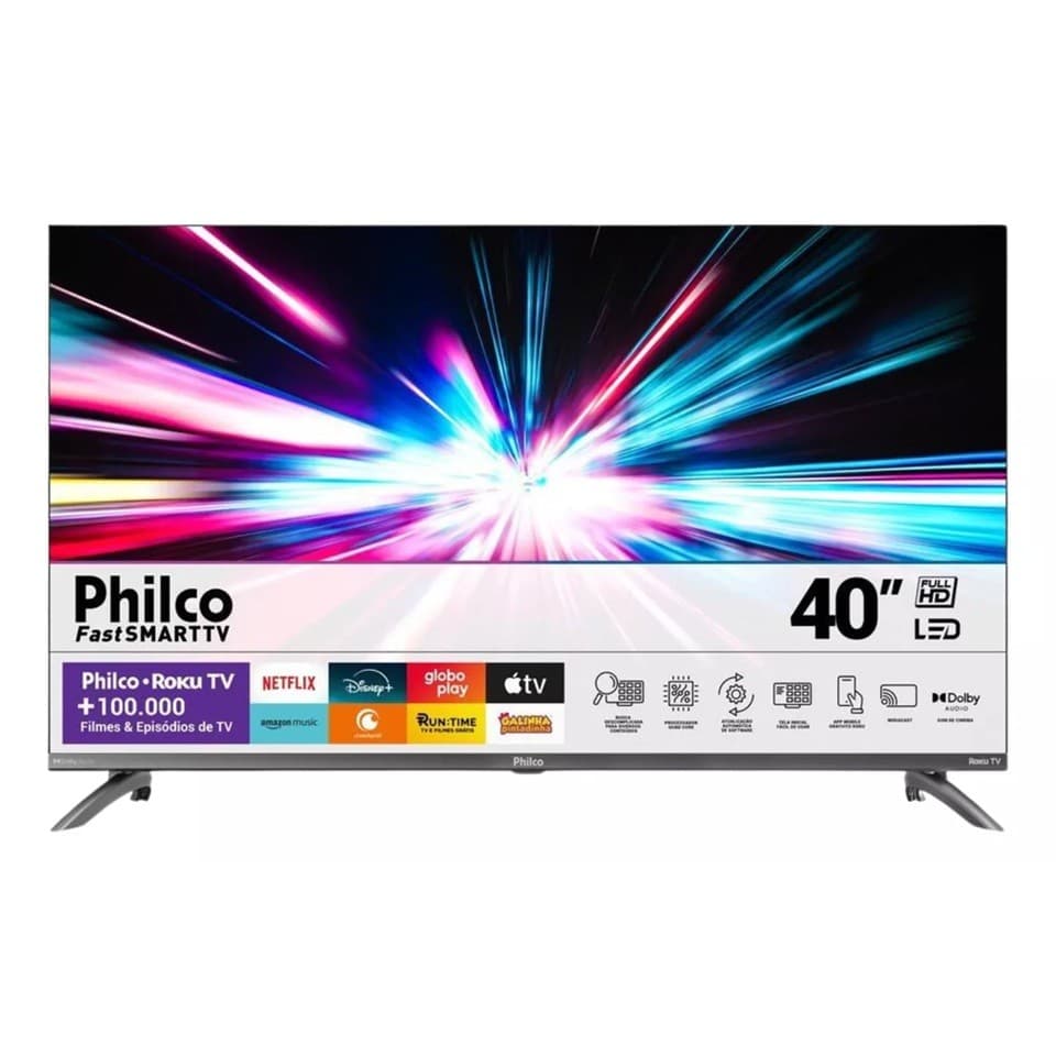 Smart TV Philco PTV40M9GR2CGB LED 40" Full HD Roku TV Cinza
