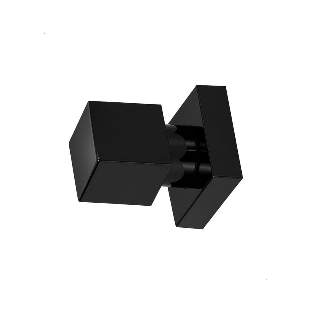 Acabamento Quadrado Registro Luxo em ABS Na cor Preta Padrão Deca