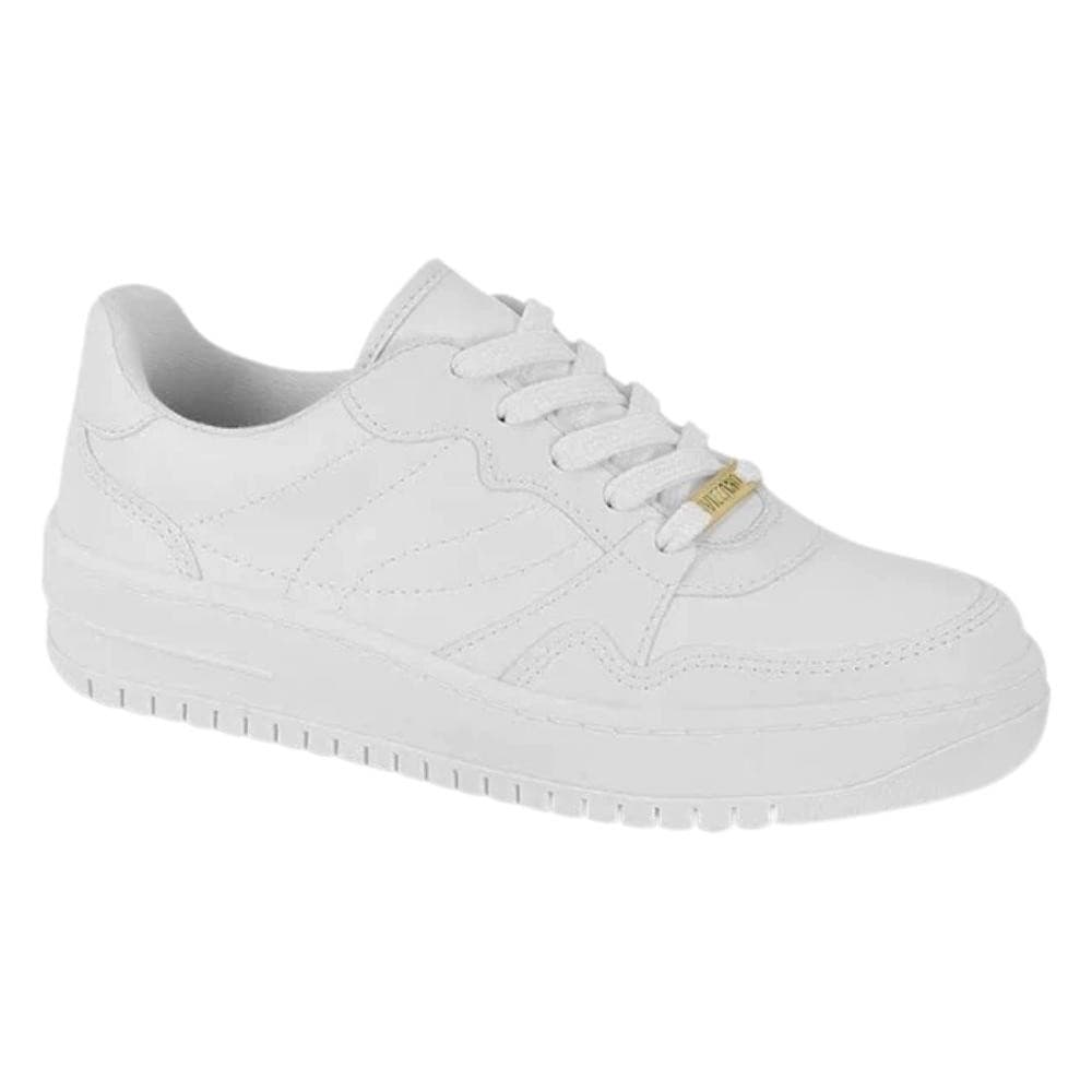 Tênis Vizzano Feminino Branco Casual Versátil Cadarço Branco