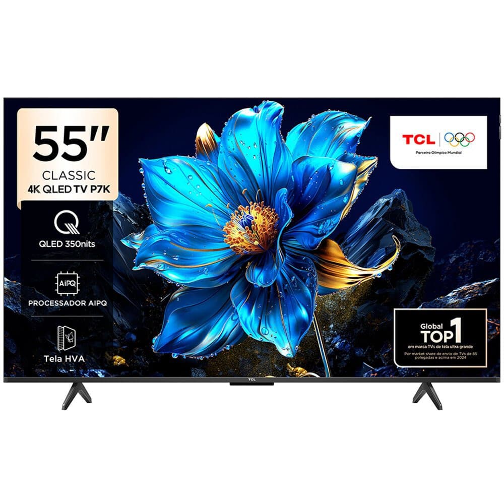 Smart TV TCL 55 Polegadas  4K UHD QLED Google TV - 55P7K
