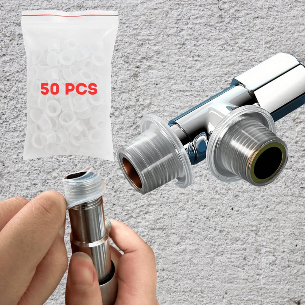 Kit 50 Unidades Veda Rosca Silicone Vedantes Juntas Vedação De Vazamentos Borrachas Moderno 1/2 3/4