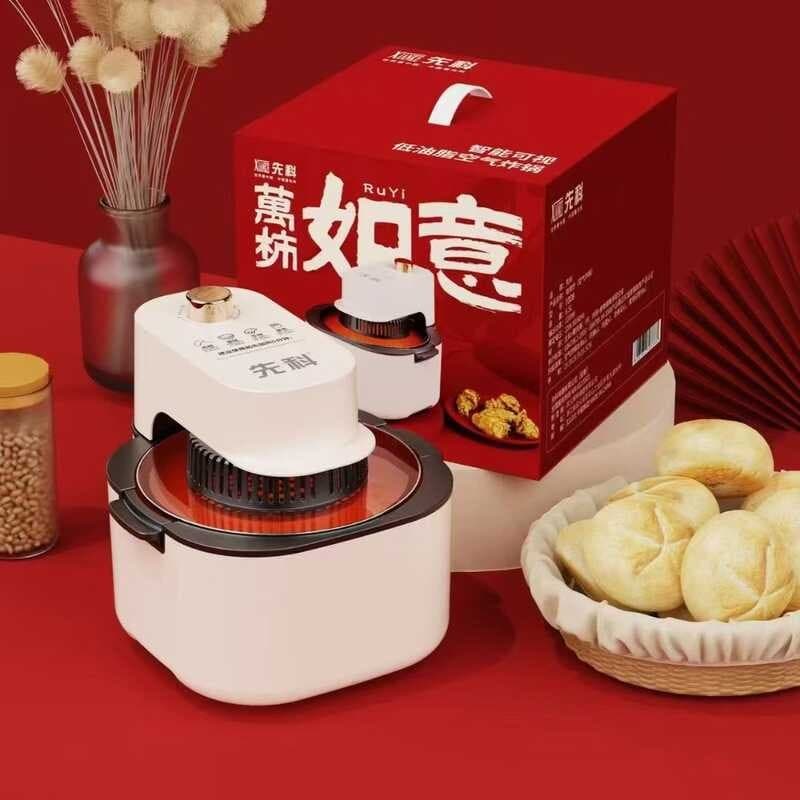 Fritadeira de ar Visual branca Xianke Fritadeira de ar de grande capacidade Fritadeira elétrica doméstica de alto valor