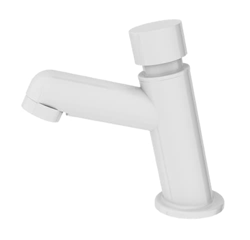 JAPI 1170SB Torneira para Lavatorio Mesa Fechamento Automatico Abs, Branca