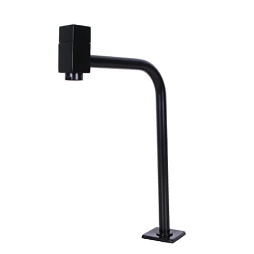 Torneira Lavatório Banheiro Link Quadrada 90° 1/4 V. Alta Preta Black