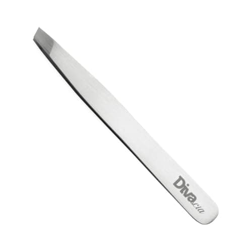 Pinça para Sobrancelhas Ponta Chanfrada de Alta Precisão, Profissional para Design de Sobrancelhas, Esterilizável em Autoclave