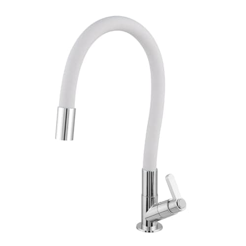 Torneira Gourmet Para Cozinha Flexível Para Bancada 1/4 de Volta Branco Da Linha Color