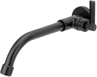Torneira Lavatório Perflex Mais Parede Preto Fosco