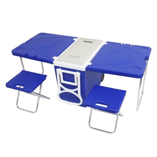 Cooler Multifuncional 5 em 1 Super Térmico com duas mesas integradas e dois banco 32 litros Caixa Termica