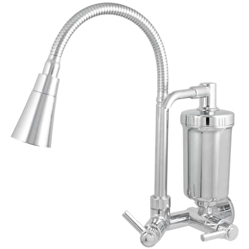 Torneira Cozinha Parede Com Filtro ABS Flexível Plus Gourmet Cromada Dupla Função Luxo