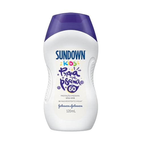 Protetor Solar Infantil Corpo e Rosto SUNDOWN® Praia e Piscina Kids FPS 60, 120mL