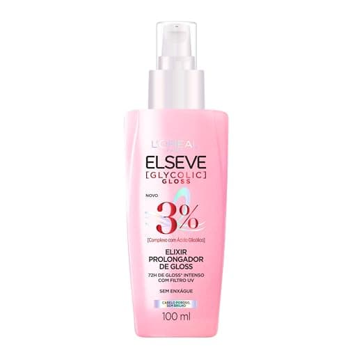 L'Oréal Paris Elseve Sérum Capilar Elixir Prolongador de Gloss Glycolic Gloss, 72 Horas de Duração, Sela Intensamente os Fios, Filtro UV e Proteção Térmica, 100ml