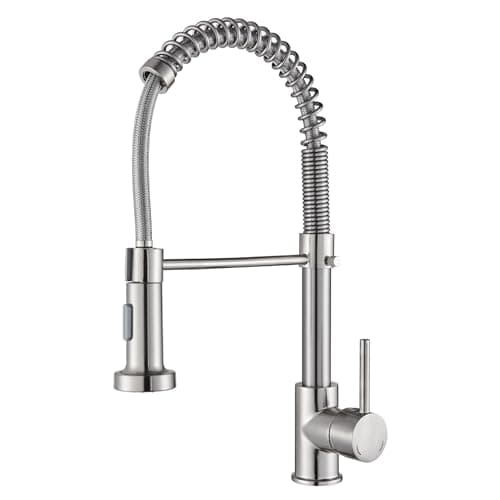 TINICO Torneira Cozinha Gourmet Monocomando Aço Inox Com Spray Extensor,Torneiras Misturadoras de água Quente e Fria,Dois Modos de Distribuição de água（Spray e Stream）,Escovado