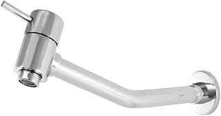 Torneira de parede em aço inoxidável com design slim para lavatório e jardim