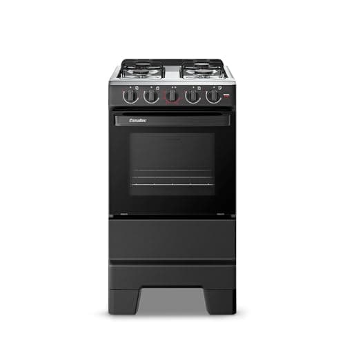 Fogão a Gás Mesa Inox e Forno 50L Limpa Fácil Esmaltec IDEAL POP F4ISP Cor Preto 4 bocas