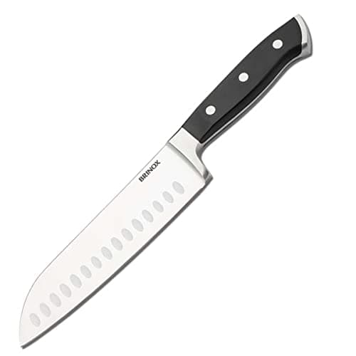 Brinox - Faca para Fatiar/Picar Santoku 7' Infinity - Aço Inox