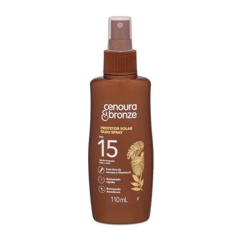 Bronzeador Óleo Spray FPS 15 Cenoura & Bronze 110ml