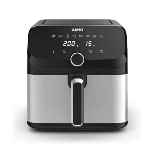 Fritadeira sem Óleo Airfryer Arno Mega Digital 7,5L Inox 1700W AFD7 110V