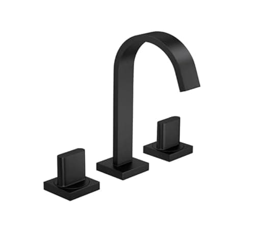 Torneira Misturador Lavabo Banheiro Preta Duplo Comando Luxo