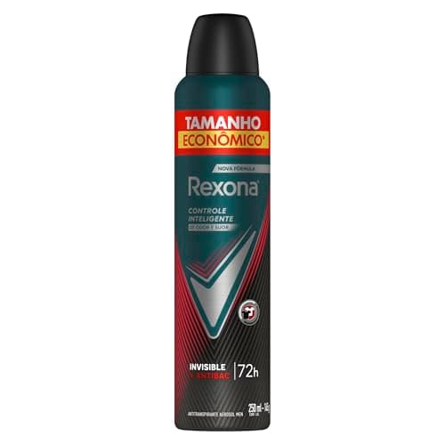 Rexona Antitranspirante Aerossol Antibacterial e Invisible Men 250Ml Leve Mais Pague Menos (A Embalagem Pode Variar)