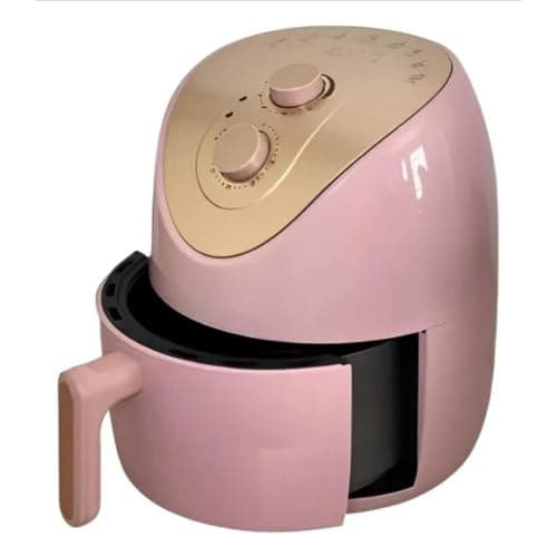 Fritadeira Elétrica Sem Óleo Air Fryer 220V Rosa 4L - Capacidade Ideal para Casais e Pequenas Famílias, Econômica, Fácil de Usar e Limpar, Design Charmoso