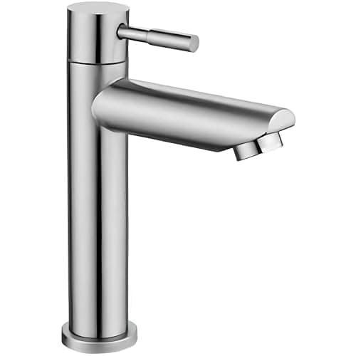 Torneira de Luxo Linha Premium para Banheiro e Lavabo – Aço Inox 304 Design Alto Padrão, 1/4 de Volta Durável e Sofisticada (Prata)